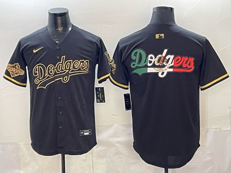 2026 Men Nike Los Angeles Dodgers Blank black gold Game MLB Jersey 0010->buffalo bills->NFL Jersey